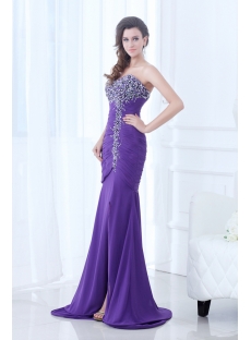 Purple New Arrival Fancy Prom Dress