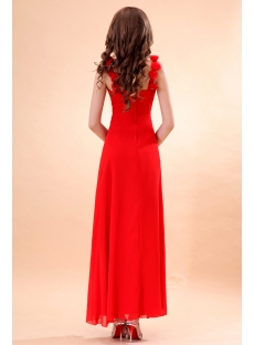 Red Ankle Length Baby Doll Pregnant Bridesmaid Dress