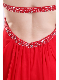 Red Chiffon Long Summer Plus Size Cocktail Dress