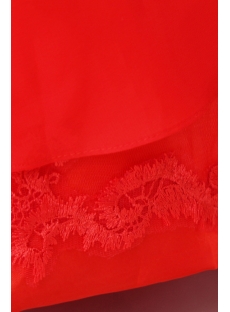 Red Illusion Back Maternity Prom Dress 2011