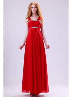 Red Straps Plus Size Graduation Dresses for 8th Grade Girls