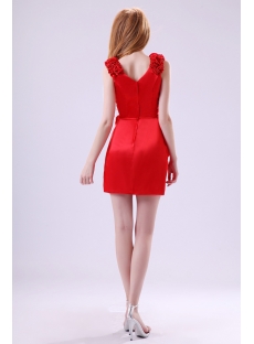Red V-neckline Short Prom Dresses under 100