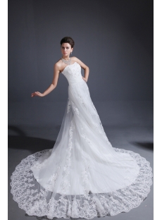 Romantic Lace Sheath Bridal Gown 2014