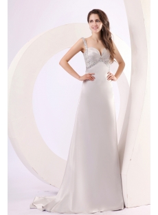 Romantic Silver Evening Dress with Sweetheart