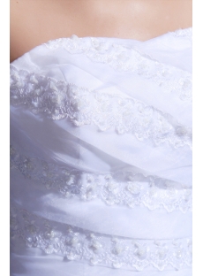 Strapless Ruffled Drop Waist Princess Wedding Dress