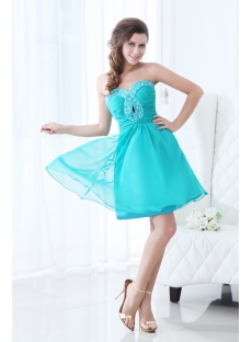 Sweet Teal Blue Short Junior Prom Dress