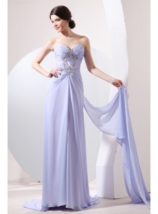 Sweetheart Lavender 2014 Evening Dress with Detachable Train
