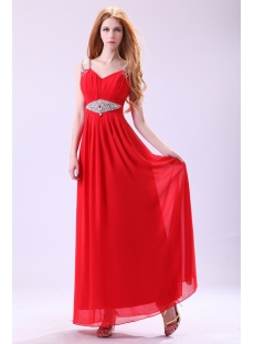 Tempting Red Beaded Long Celebrity Gown