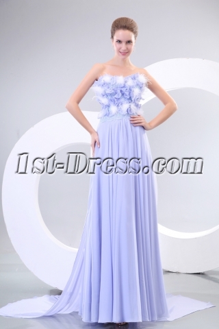Lavender Strapless Chiffon Evening Dresses Australia Online