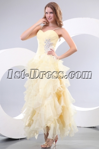 Stunning Yellow Maxi Short Quinceanera Dresses