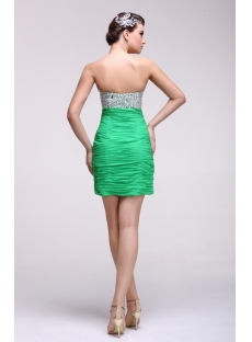 Brilliant Green Jeweled Mini Club Dresses