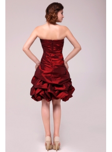 Burgundy Junior Pick up Prom Dresses Short 2013