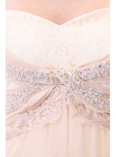 Champagne Sweetheart Lace Evening Dress Formal