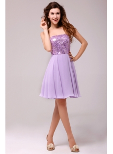 Charming Lilac Short Sweet 16 Dress