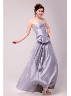 Charming Silver Strapless A-line Graduation Dress Cheap