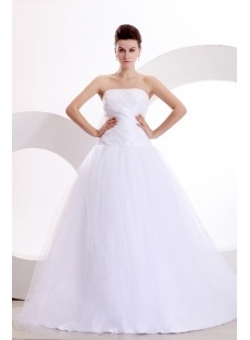 Concise Strapless Wedding Dress in Wholesale Price