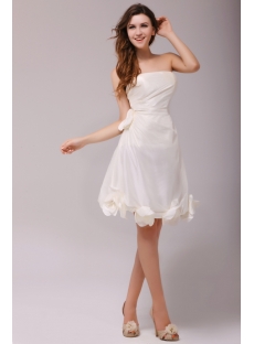 Fresh Ivory Strapless Short Prom Dress 2011