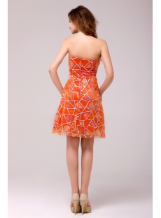 Graceful Orange Sweetheart Homecoming Dress