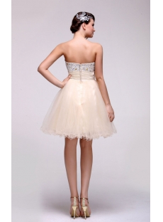 Lovely Jeweled Champagne Sweet 16 Party Dress