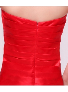 Modern Red A-line Strapless Formal Evening Dress