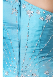 Modest One Shoulder Blue Best Quinceanera Dress