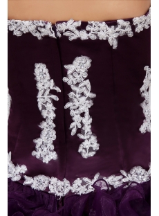 New Style Dark Purple Ruffled 2014 Quinceanera Dress