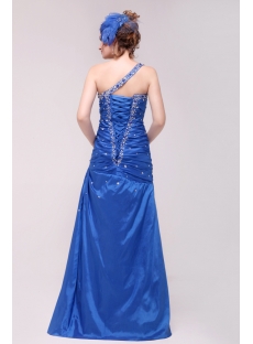 Pretty Royal Blue A-line Floor-length One Shoulder 2014 Prom Dress