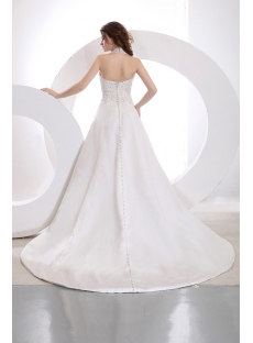 Romantic Halter Lace A-line Wedding Gown 99501