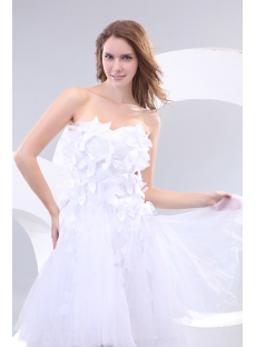 Romantic White Short Gothic Prom Dresses