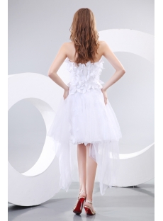 Romantic White Short Gothic Prom Dresses