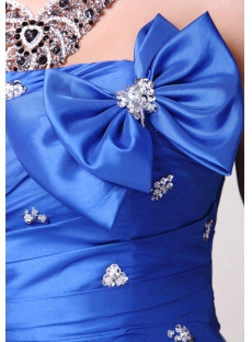 Royal Blue Puffy Pick up 2014 Quinceanera Dress