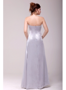 Simple Silver Taffeta A-line Prom Dress 2012