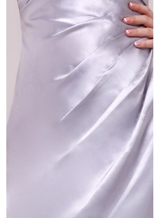 Simple Silver Taffeta A-line Prom Dress 2012
