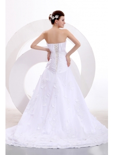 Stunning Spring A-line Long Wedding Dress 2014