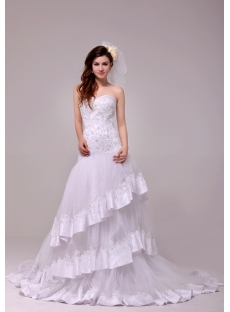 Sumptuous Drop Waist A-line Sweetheart Bridal Gown 2014