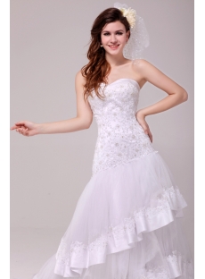 Sumptuous Drop Waist A-line Sweetheart Bridal Gown 2014