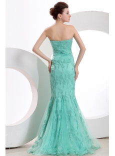 Teal Blue Sheath Evening Dresses with Sweetheart