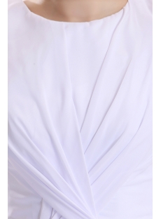 White Elegant Chiffon A-line Long Prom Dress