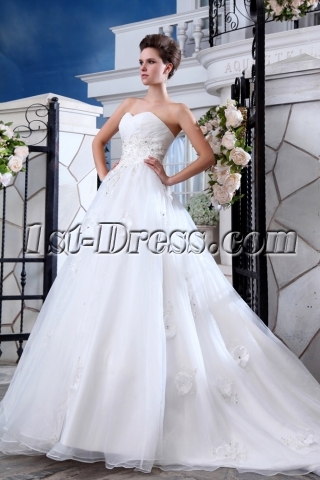 Beautiful Sweetheart Organza A-line Bridal Gown