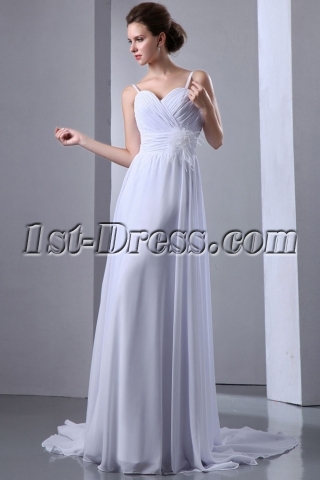 Cheap Ivory Straps Simple Feather Plus Size Wedding Dresses