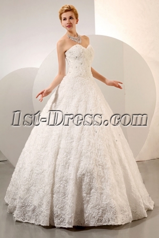 Sweetheart Dramatic Floral Bridal Ball Gowns