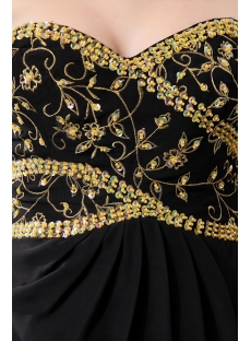 Black and Gold Long Mother of Brides Dress with 3/4 Length Lace Jacket