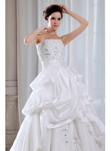 Charming Strapless Mexican Ball Gown Wedding Dress