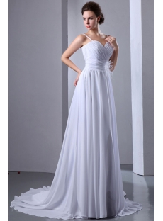 Cheap Ivory Straps Simple Feather Plus Size Wedding Dresses