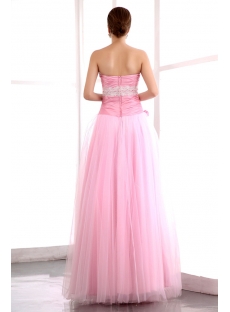 Cheap Pink Long Taffeta festa de debutantes Dress