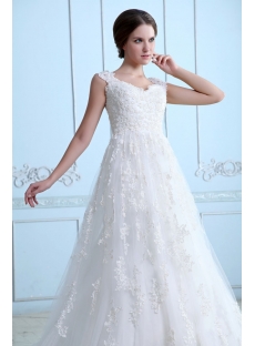 Classic Plus size Lace Wedding Dress with Cap Sleeves