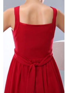 Cute Wine Red Straps Chiffon Mini Party Dress