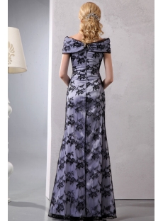 Elegant Black Long Lace Off Shoulder Mother of Groom Dresses