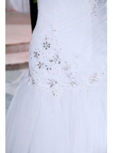 Elegant Drop Waist One Shoulder Outdoor Wedding Dresses for Fall