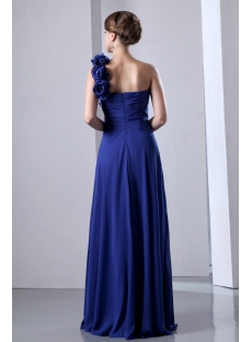 Elegant One Shoulder Chiffon A-line Military Party Gown